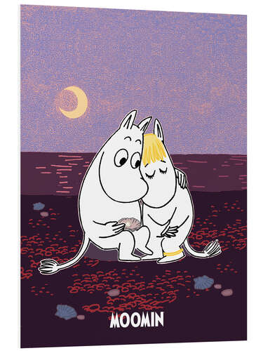 Stampa su PVC Moomintroll and Snorkmaiden on the beach