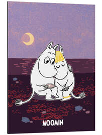 Magnettafel Mumintroll und Snorkmaiden am Strand