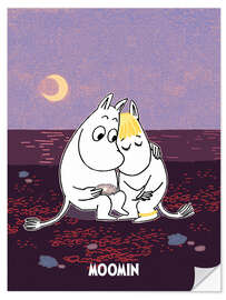 Wall sticker Moomintroll and Snorkmaiden on the beach