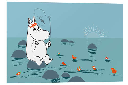 Foam board print Moomintroll fishing