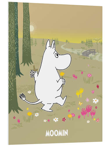 Foam board print Moomintroll on the move