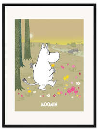 Gerahmter Kunstdruck Mumintroll auf Reisen