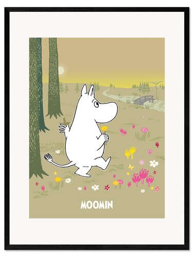 Impresión de arte enmarcada Moomintroll on the move