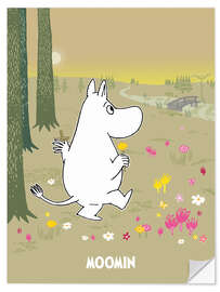 Wall sticker Moomintroll on the move