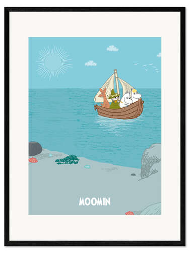 Impression artistique encadrée The Moomins set sail