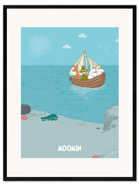 Impression artistique encadrée The Moomins set sail