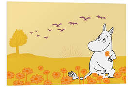 Tableau en PVC Moomintroll in a flower field