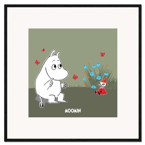 Impression artistique encadrée Moomintroll and Little My