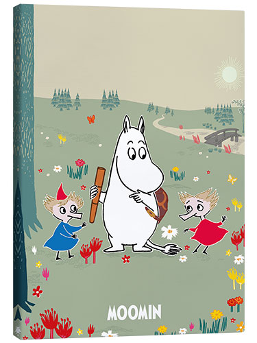 Tableau sur toile Moomintroll with Thingumy and Bob