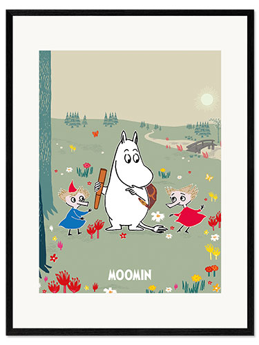 Plakat artystyczny premium w ramie Moomintroll with Thingumy and Bob