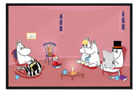 Gerahmter Kunstdruck Sonntagabend im Muminhaus