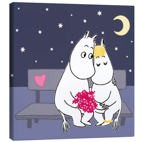 Canvas print Moomin Moonlight Rendezvous