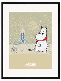 Gerahmter Kunstdruck Mumintal im Winter