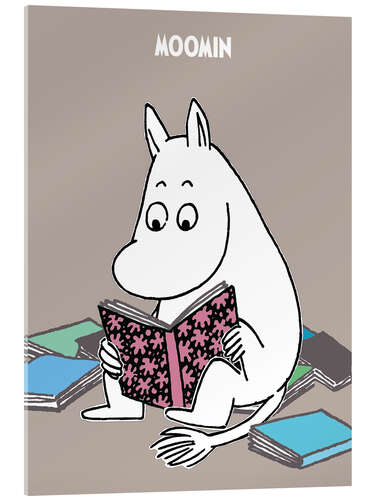 Acrylic print Moomintroll reading books