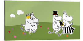 Gallery print Moomins walking on the meadows