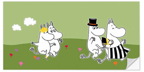 Sisustustarra Moomins walking on the meadows