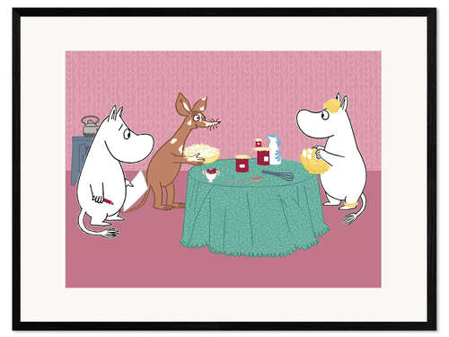 Framed art print Sniff made whipped cream