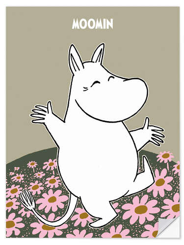 Selvklebende plakat Happy Moomin