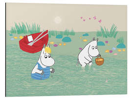 Magnettafel Snorkfräulein und Mumintroll am See