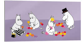 Gallery print Moomins among colorful flowers