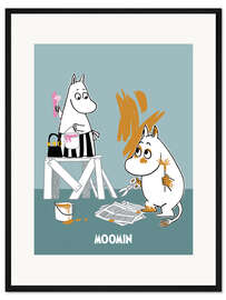 Gerahmter Kunstdruck Muminmama und Mumintroll verschönern die Wände