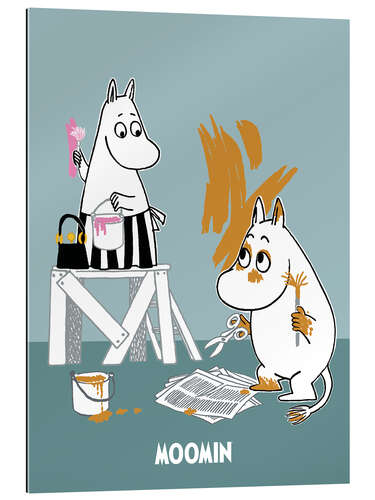 Gallery print Moominmamma and Moomintroll paint the walls