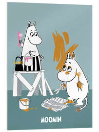 Gallery print Moominmamma and Moomintroll paint the walls