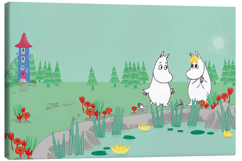 Lærredsbillede Moomin's trip to the countryside