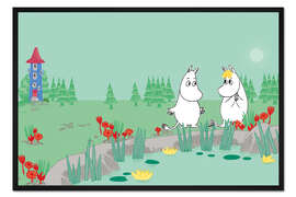 Gerahmter Kunstdruck Mumins Ausflug ins Grüne