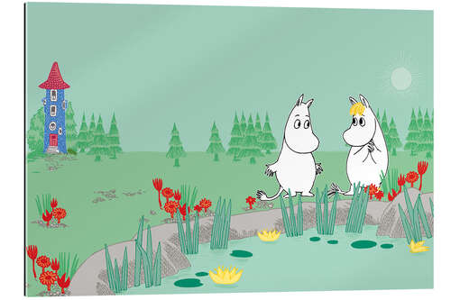 Stampa su plexi-alluminio Moomin's trip to the countryside