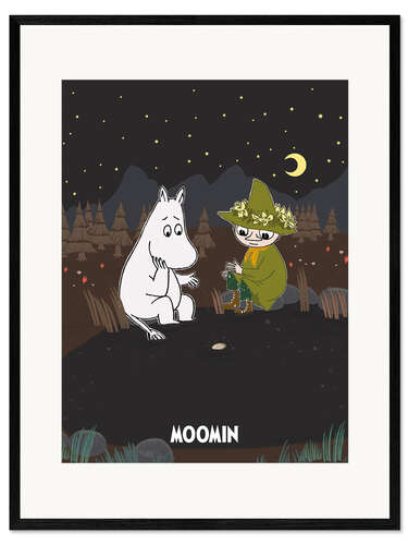 Impression artistique encadrée Moomintroll, Snufkin and the Melancholy