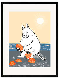 Innrammet kunsttrykk Moomintroll collects shells