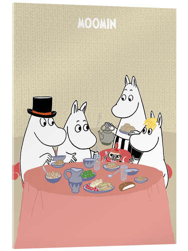 Acrylic print At the table with the Moomins