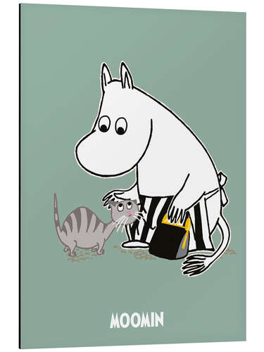 Aluminium print Moominmamma with kitten