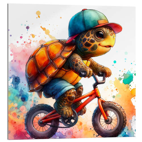 Galleritryck Baby Turtle cycling