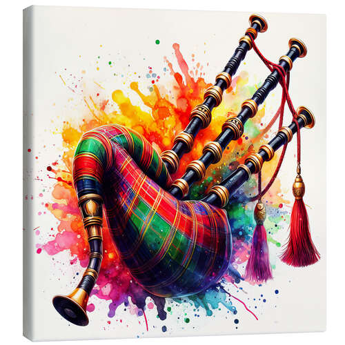 Lienzo Bagpipe in watercolour