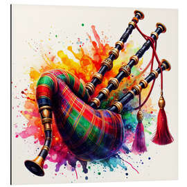 Magnettafel Dudelsack in Aquarell