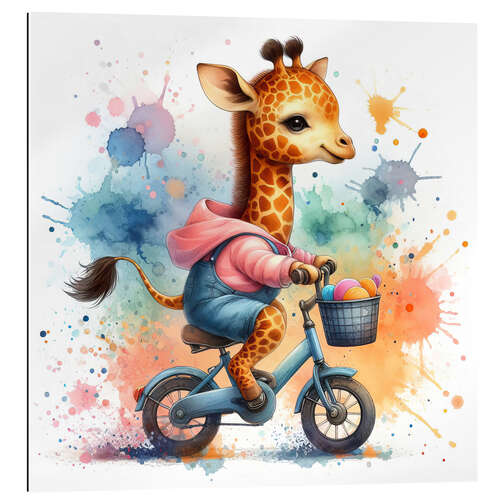 Gallery print Baby Giraffe cycling