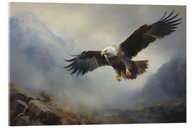 Acrylic print Approach of an eagle