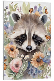 Magnettafel Waschbär im Graden