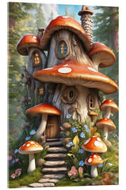 Akrylglastavla Fairy tale mushroom house