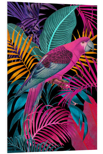 Tableau en PVC Ecstatic Jungle Parrot