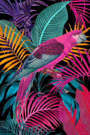 Magnettafel Ekstatischer Dschungelpapagei