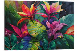 Tableau en plexi-alu Tropical Flowers