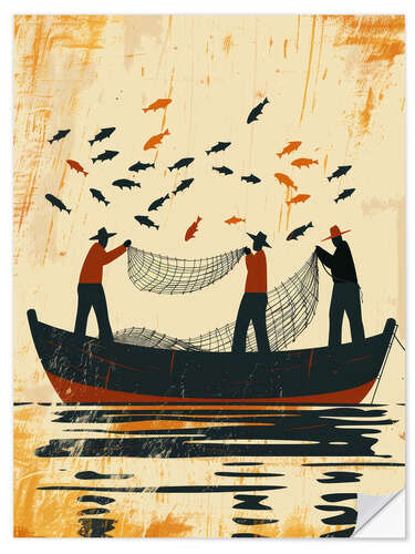 Muursticker Fisherment