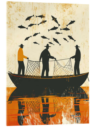 Tableau en verre acrylique Fishermen