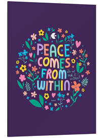 Cuadro de aluminio Peace comes from within - Buddha