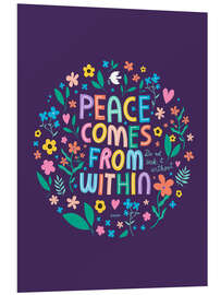 Stampa su PVC Peace comes from within - Buddha