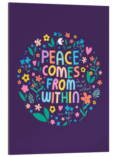 Galleriprint Peace comes from within - Buddha