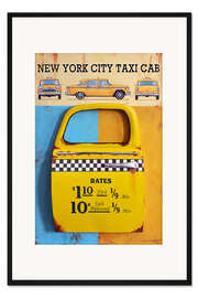 Gerahmter Kunstdruck Taxi New York